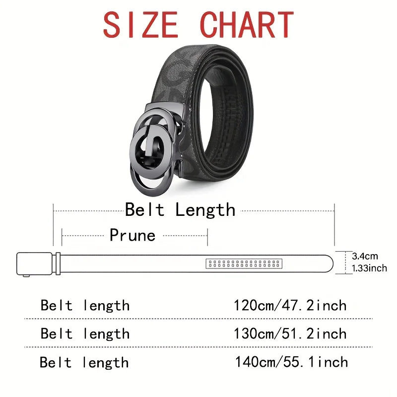 High Quality 3.4cm Leather Business Men High-Quality Designer Male Buckle Strap Jeans Accessory