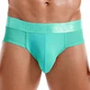 For Fashion Solid Color Men's Underwear Sexy Low Waist High Slit Boxer Briefs Breathable Mesh Material Quick Dry Plus Size