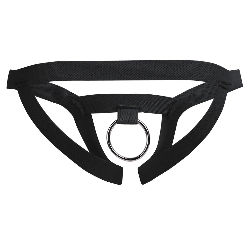 New Arrival Sexy Mens Lingerie Bikini Underwear Underpants Gay Male Jockstrap Crotchless G-string Bikini Underwear with O-Ring
