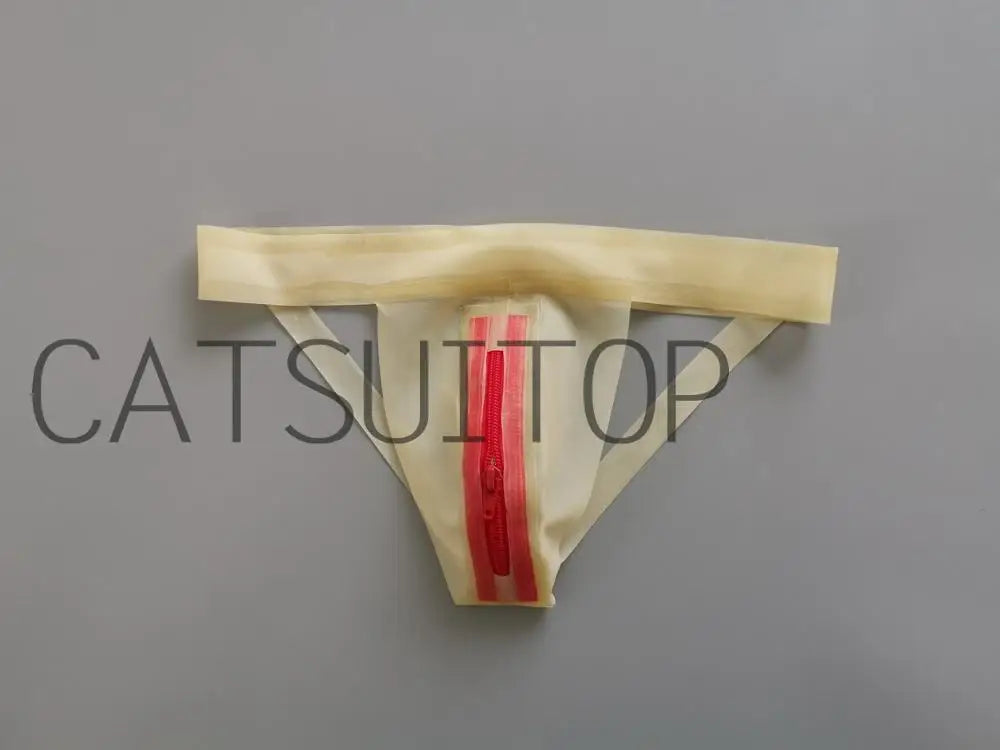 Suitop  latex rubber fetish jockstrap latex Exotic briefs for men's