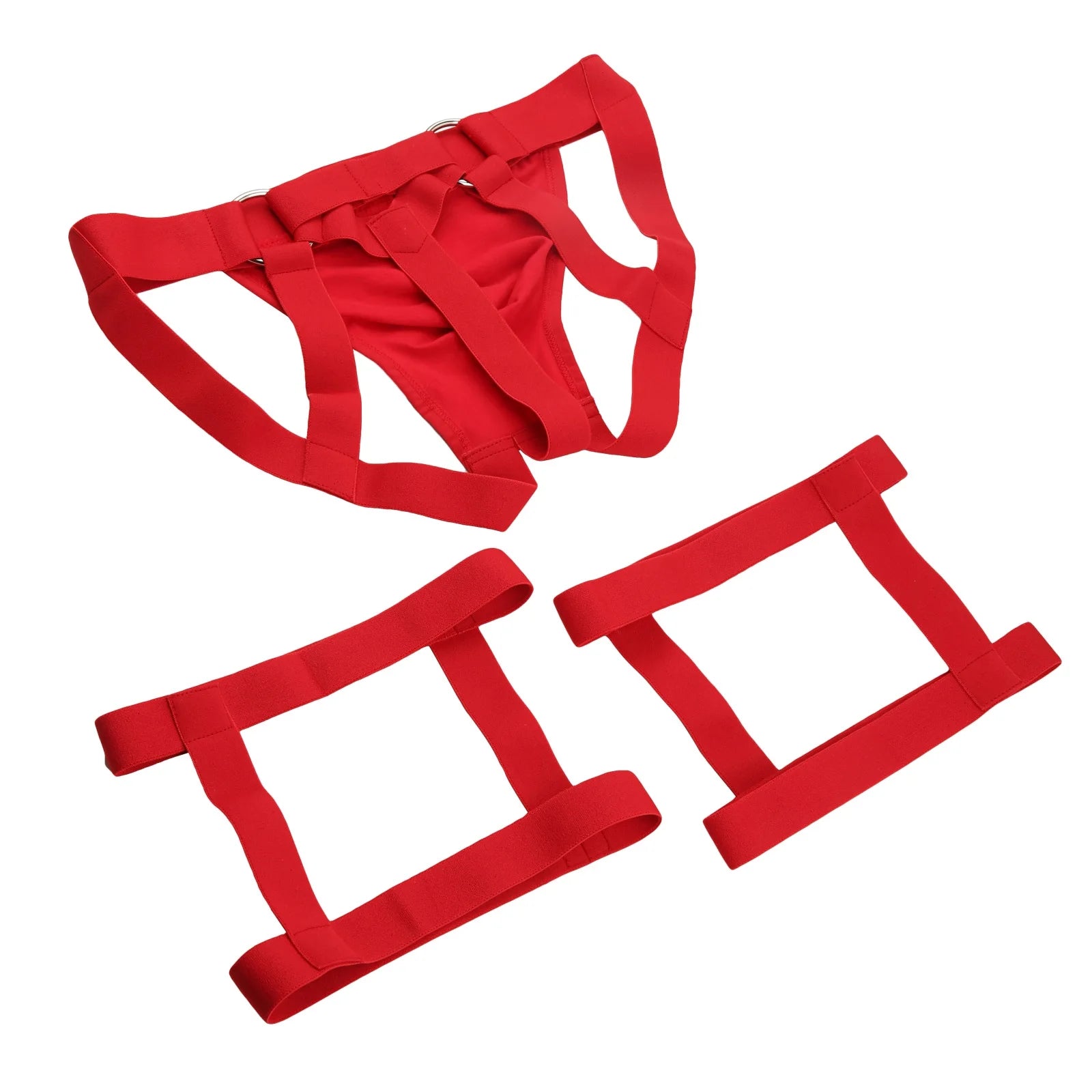 Cotton Jockstrap Men Underwear Sexy Harness Thong G String Leg Ring Bondage Lingerie hombre Strap Panties T-back