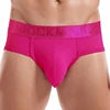 For Fashion Solid Color Men's Underwear Sexy Low Waist High Slit Boxer Briefs Breathable Mesh Material Quick Dry Plus Size
