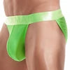 For Fashion Solid Color Men's Underwear Sexy Low Waist High Slit Boxer Briefs Breathable Mesh Material Quick Dry Plus Size