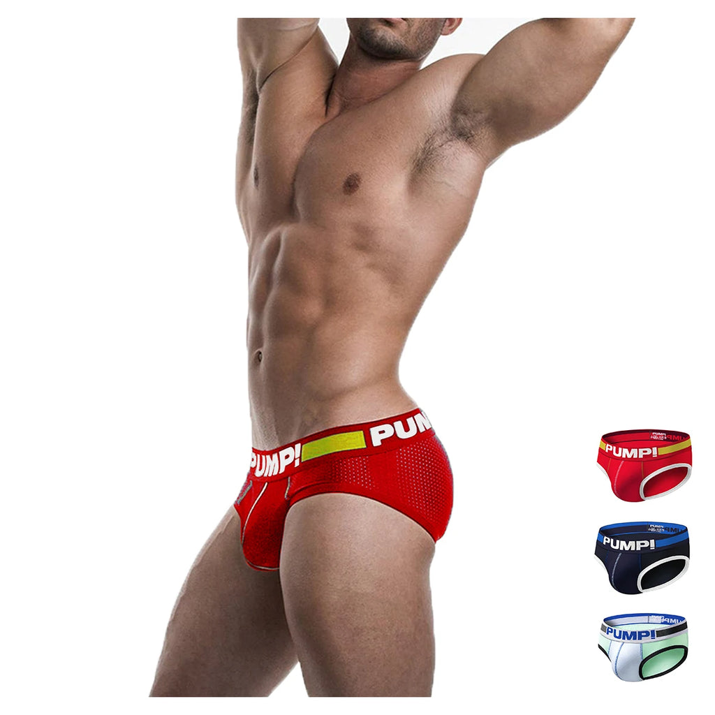 Pump Wholesale Custom Mens Briefs Airy Men's Casual Home Date Underwear 95%Cotton Brief for Men