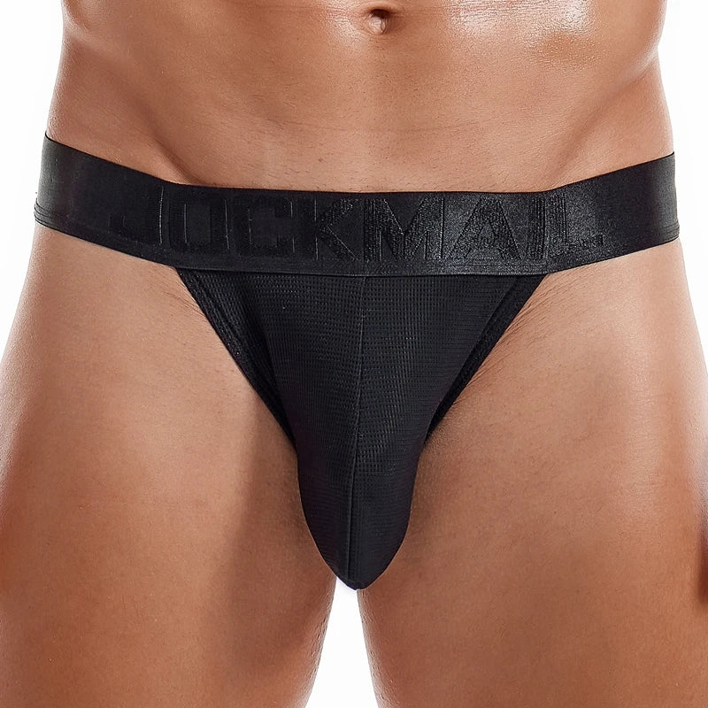 For Fashion Solid Color Men's Underwear Sexy Low Waist High Slit Boxer Briefs Breathable Mesh Material Quick Dry Plus Size