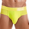 For Fashion Solid Color Men's Underwear Sexy Low Waist High Slit Boxer Briefs Breathable Mesh Material Quick Dry Plus Size