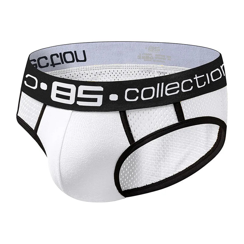 GZADN-BS107 Men's Mid-waist Color Patchwork Fashion Briefs Men's Breathable Sexy Trangile Briefs