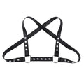 Men Bondage Exotic Lingerie Gay Leather Harness Mens Body Chest Half Harness Belt Costume Gothic Gay Male Bondage Ring