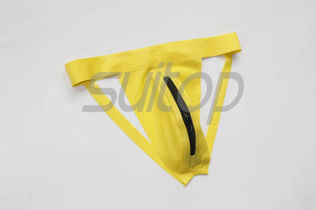 Suitop  latex rubber fetish jockstrap latex Exotic briefs for men's