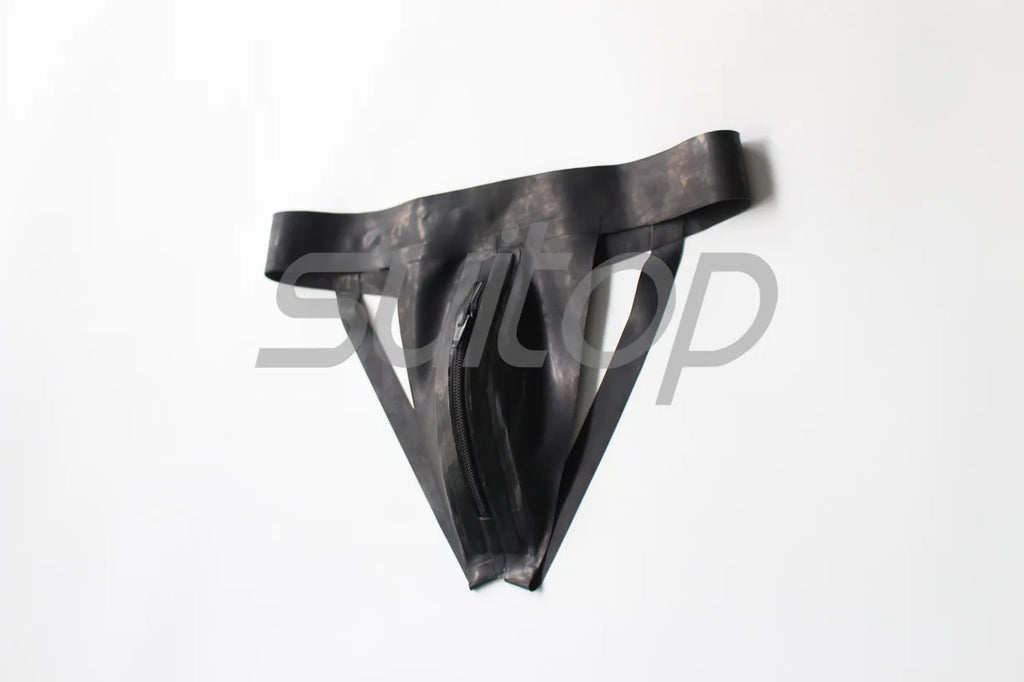 Suitop  latex rubber fetish jockstrap latex Exotic briefs for men's