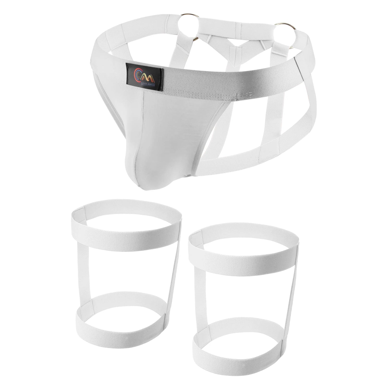 Cotton Jockstrap Men Underwear Sexy Harness Thong G String Leg Ring Bondage Lingerie hombre Strap Panties T-back