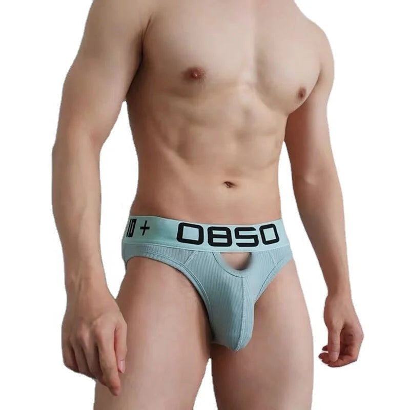 CHSM- BS3513  Triangle Men's Underwear  Low Waist Underpants Letter Print Breathable Summer Fashion Sports Cotton Sexy  Briefs