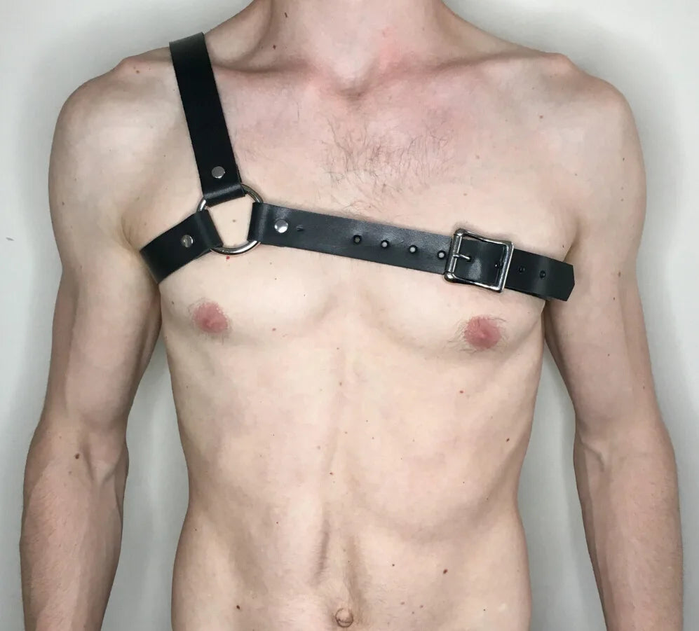 Fetish Men BDSM Chest Harness Belts Rave Gothic Leather Gay Clothes Sexual Body Bondage Harness Straps Male Sexy Erotic Lingerie