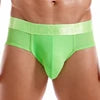 For Fashion Solid Color Men's Underwear Sexy Low Waist High Slit Boxer Briefs Breathable Mesh Material Quick Dry Plus Size
