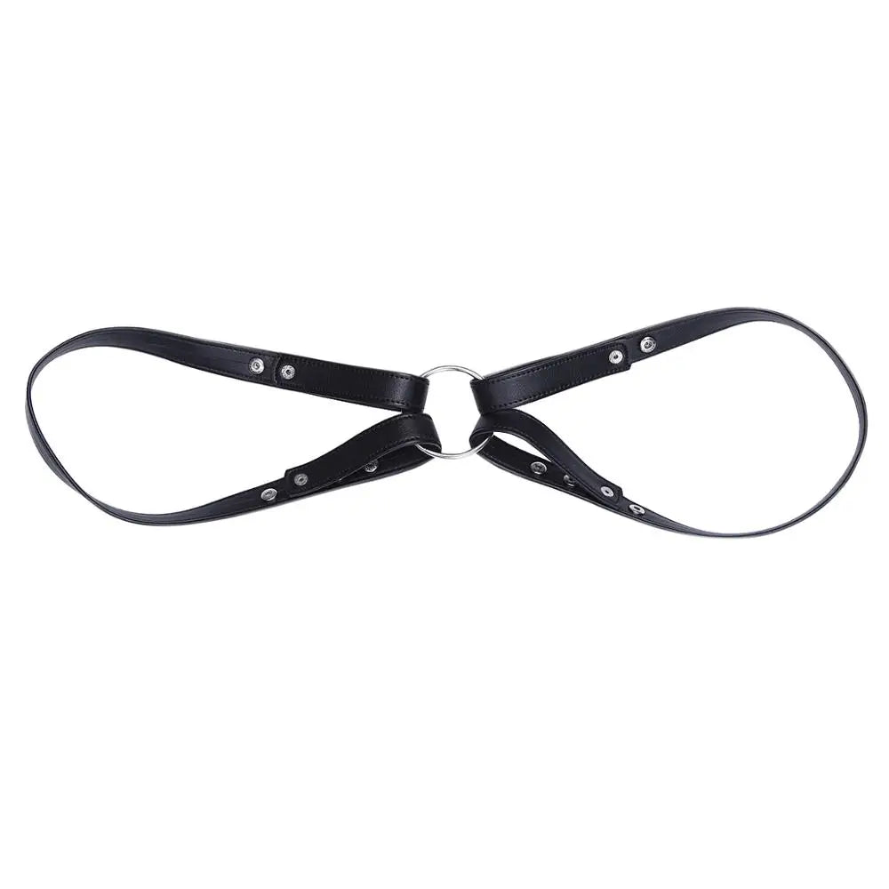 Harness Mens Lingerie Body Chest Harness Belts Male Leather Tops Costume O-ring Rivet Bondage Outfit Arnes Hombre Sex Harness
