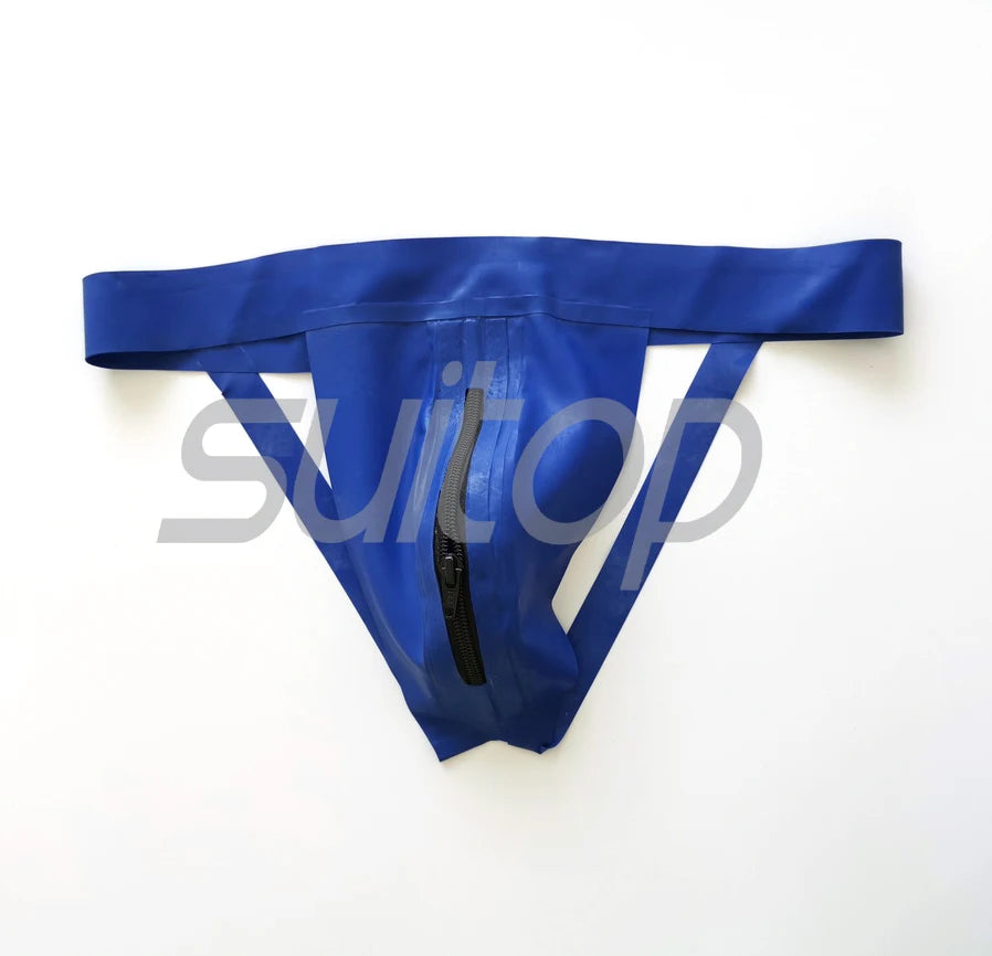Suitop  latex rubber fetish jockstrap latex Exotic briefs for men's