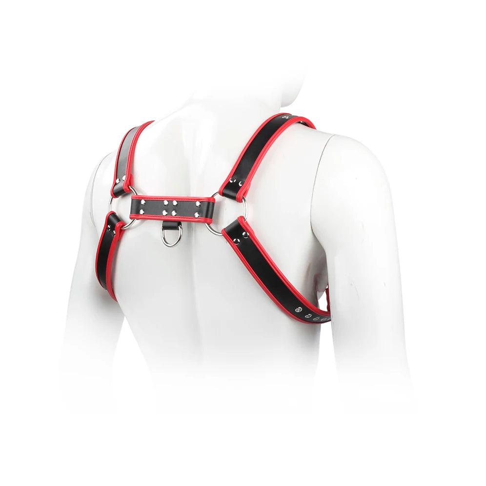 6 Colors Men Harness English Bull Dog Leather Chest Belt Fetish Clothing Sexy Straps Bondage Erotic Products Sex Toys For Men