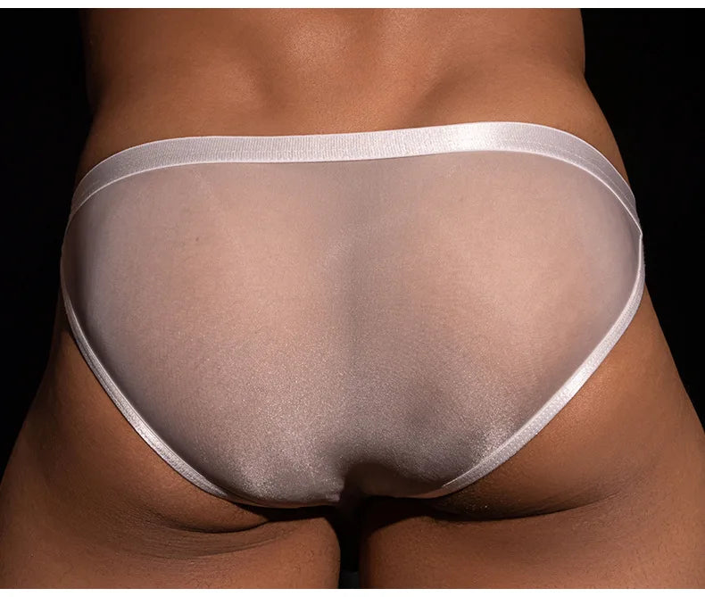 Men's Panties Mini Briefs Sexy U Convex Bulge Pouch Sheer See Through Thong Slip Man Underwear Low Waist Porn Gay Wear Underpant