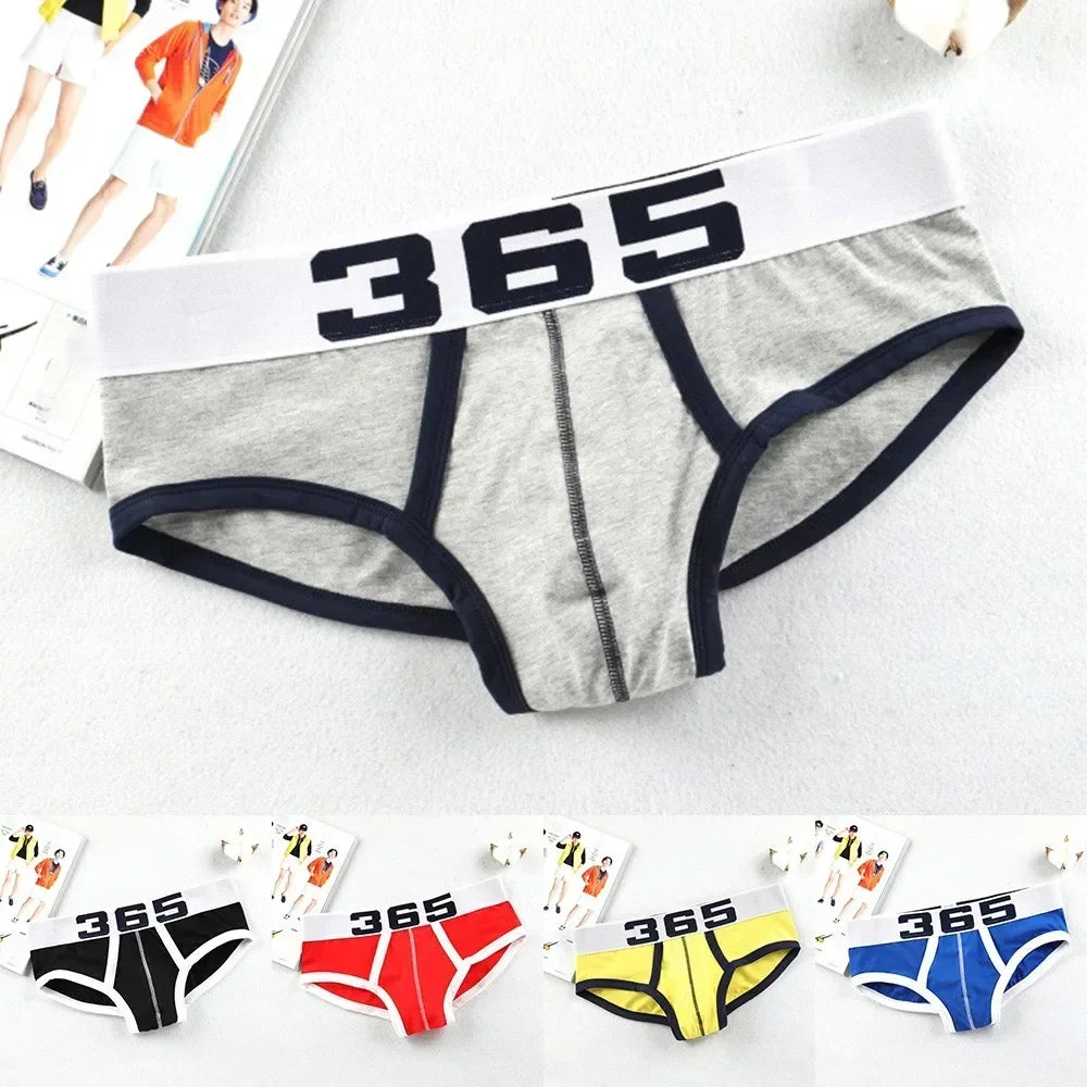 Men's Sexy Briefs Cotton Underwear Breathable Low Waist U Convex Briefs Underpants Gays Clothes Sissy Panties Bottom Shorts Pant