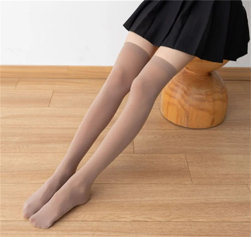 Sexy Black White Long Socks Women Over Knee Thigh High Socks Over The Knee Stockings For Ladies Girls Warm Knee Socks