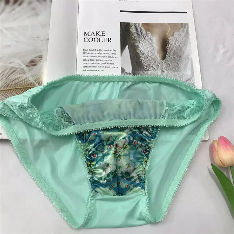 Sexy Men Underwear Breathable Soft Lace Silk Briefs Lingerie Man Underpants Jockstrap Pouch Panties