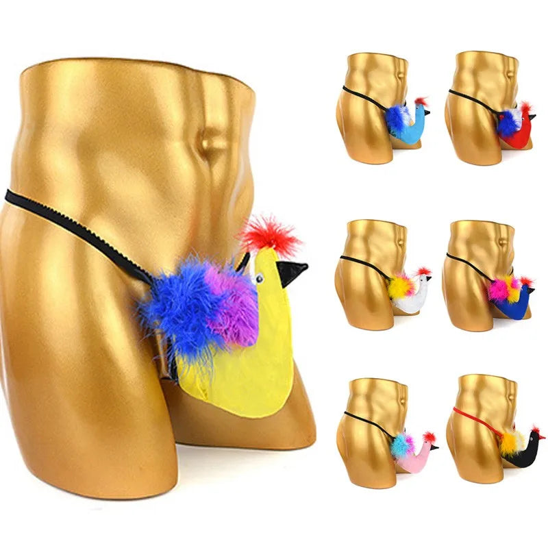 Men's Thongs Briefs Underwear Sissy Gay T Back Breathable Elephant Nose G-String Jockstrap Lingerie Panties Pouch Underpants