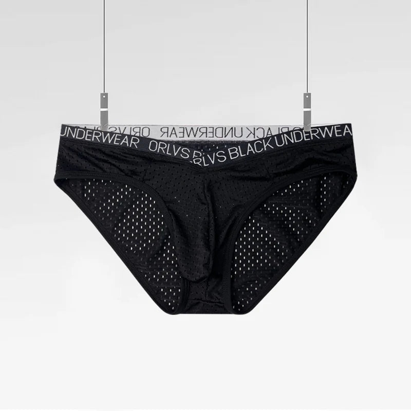 Sexy Men Mesh Underwear Briefs Gay Pouch Cuecas Man Sissy Panties Thongs Men's Underpants Slip Homme Srting Male Underwear