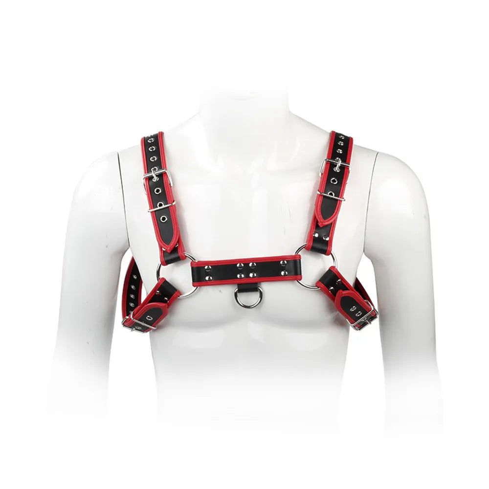 6 Colors Men Harness English Bull Dog Leather Chest Belt Fetish Clothing Sexy Straps Bondage Erotic Products Sex Toys For Men