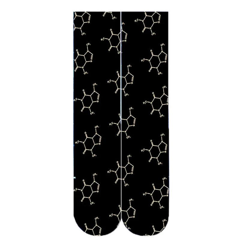 New sexy leopard pattern novelty socks men's fashion home socks women Harajuku happy cartoon 3D printing student play socks