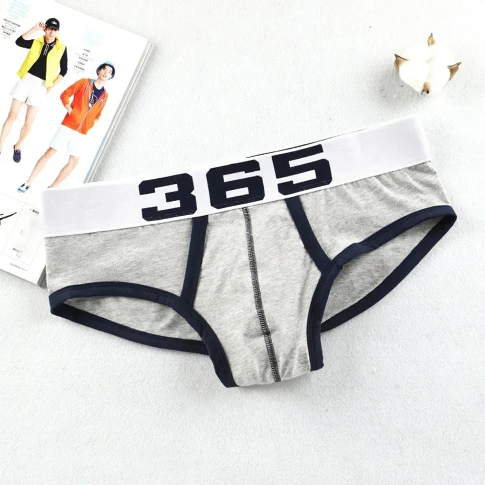 Men's Sexy Briefs Cotton Underwear Breathable Low Waist U Convex Briefs Underpants Gays Clothes Sissy Panties Bottom Shorts Pant