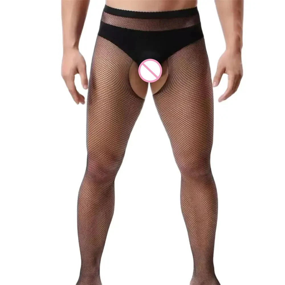 Men's Sexy Thigh High Stockings, Male Sexy Pantyhose, Club Wear, Gay Tights, Boy friend, Husband Party Fetish Underwear