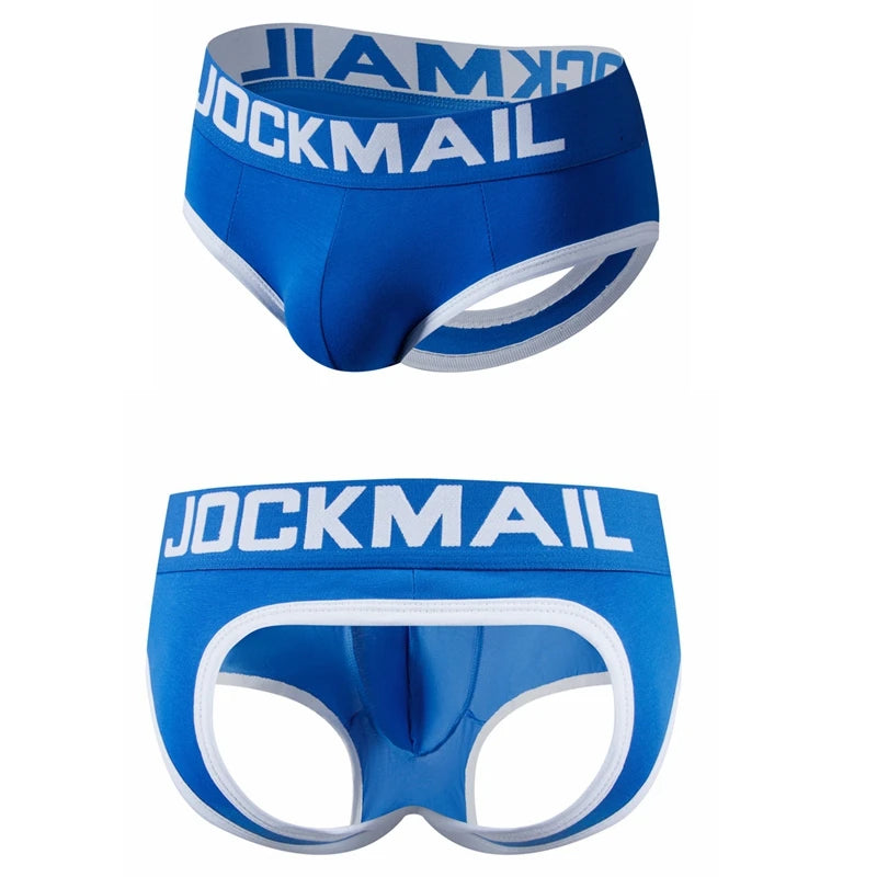 Sexy Men Underwear Thong Jockstrap Briefs Backless Cotton Jock Strap Homme Slip Erotic String Homens Cueca Gay Penis Pouch