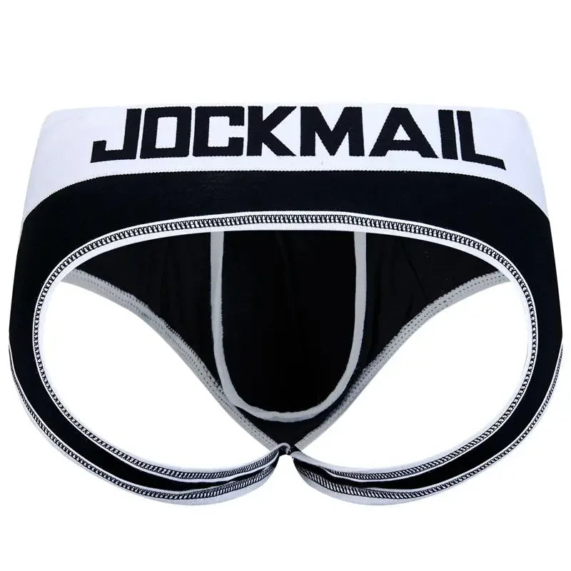 Sexy Men Underwear Thong Jockstrap Briefs Backless Cotton Jock Strap Homme Slip Erotic String Homens Cueca Gay Penis Pouch