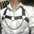 X-shape Men's Chest Harness Chain Belts Sexual Male Leather Body Straps Lingerie Fashion Punk Rave Gay Harness Accessories