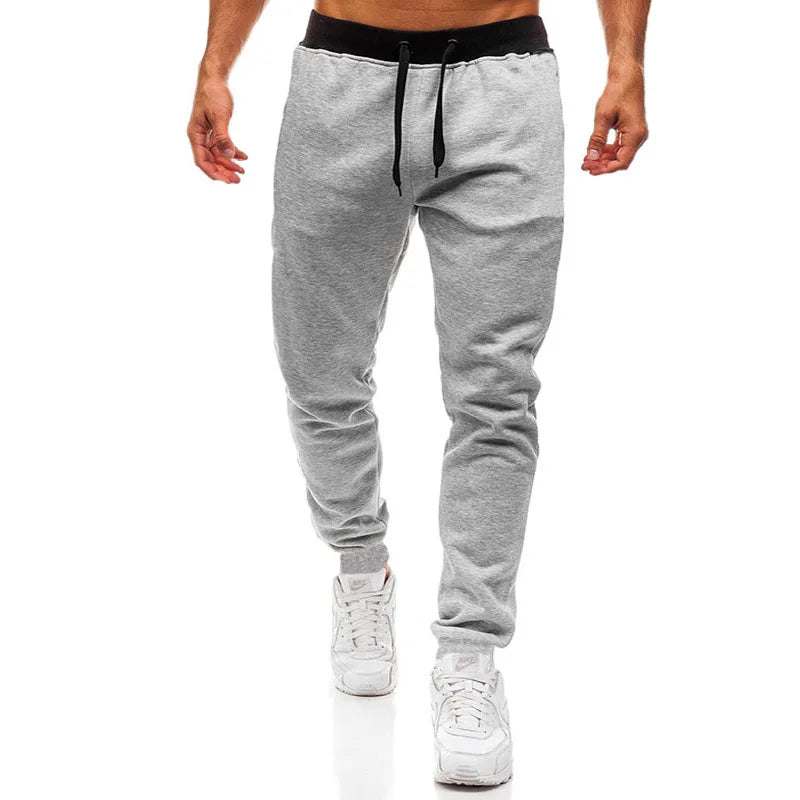 Men's Athletic Trainning Joggers Casual Loose Fit Sweatpants Male  Spring Fall Elastic Waist Drawstring Trousers