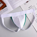 Ribbed Cotton Jockstrap for Men Sexy Low Waist U Convex Pouch Underpants Breatahble Hip Lift Sports Thong Gays Open Butt Knicker