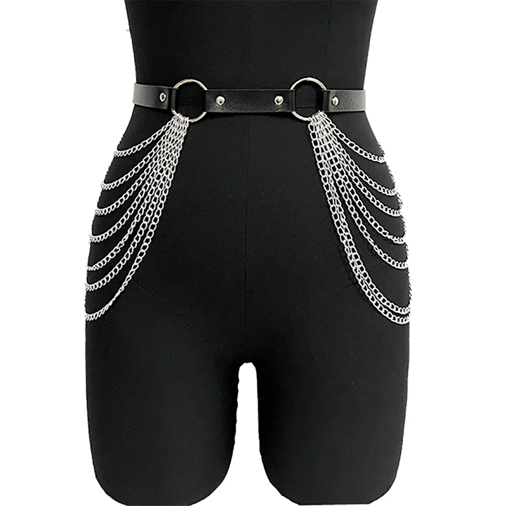 Sexy Chest Harness Leather Lingerie Erotic Body Harness Women Mature Suspenders Garter Belt Bdsm Harness Fetish Underwear Bondag