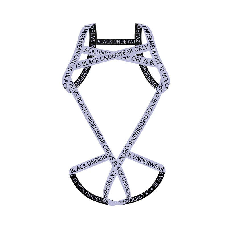 Men's High Elastic Jockstrap Bandage Bodysuit Sexy Hollow out Rings Thong Invisible Erotic Shaping Underwear Sports Underpants