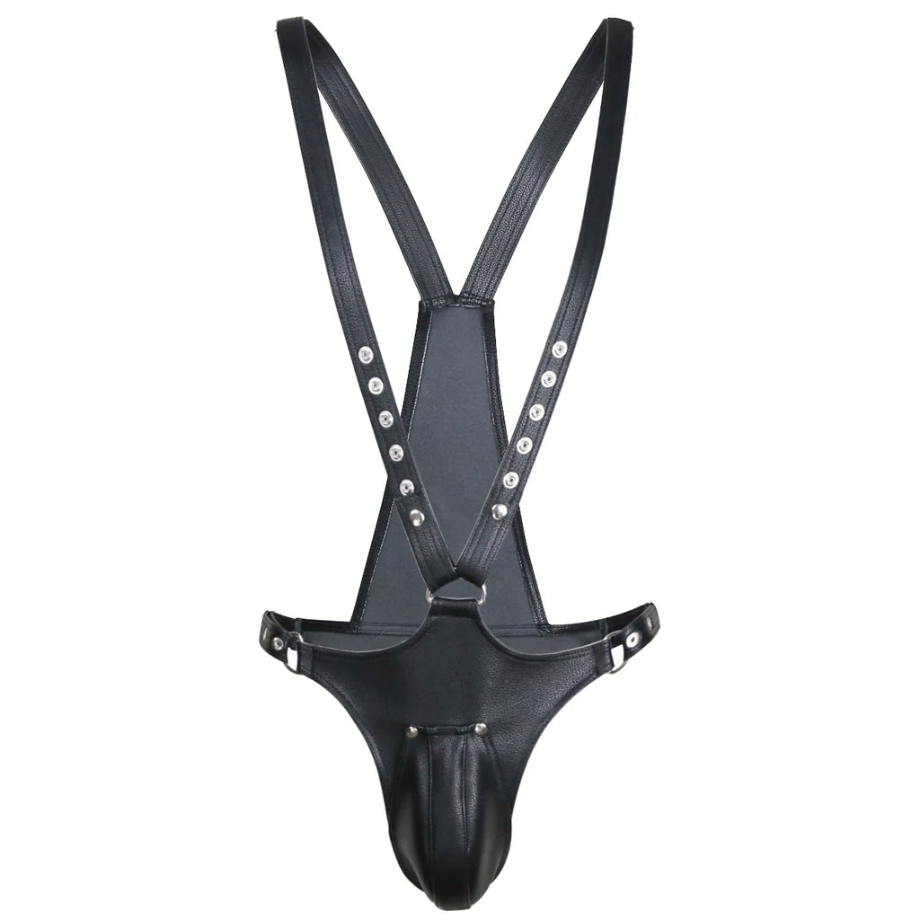 Male harness Underwear Thong Sexy Lingerie Costume Body Straps Leather Fierce man Thongs Clubwear