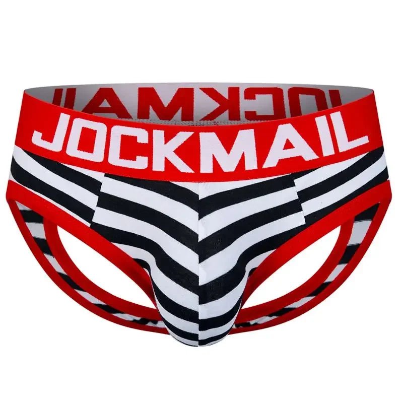 Sexy Men Underwear Thong Jockstrap Briefs Backless Cotton Jock Strap Homme Slip Erotic String Homens Cueca Gay Penis Pouch