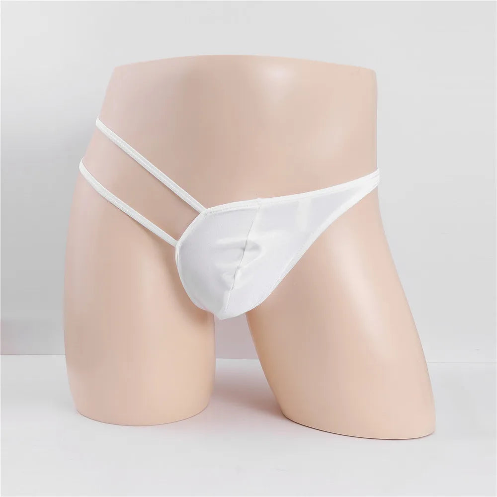 Men's Thongs One-sided Hollow G-String Sexy Underwear For Men Low-Rise Briefs Bandage Jockstrap Male Thong T-Back Underpants New