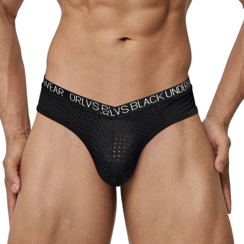 Sexy Men Mesh Underwear Briefs Gay Pouch Cuecas Man Sissy Panties Thongs Men's Underpants Slip Homme Srting Male Underwear