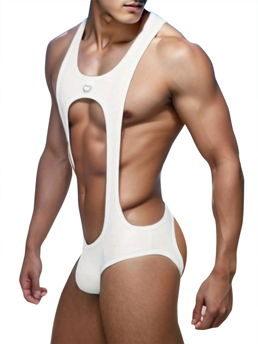 Men's Sexy Nylon Jockstrap Leotard Underwear Wrestling Singlet Bodysuit Breathable Skinny U Convex Suspender Jumpsuits