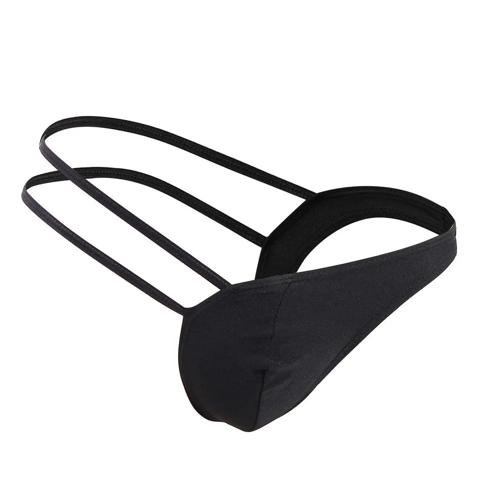 Men's Thongs One-sided Hollow G-String Sexy Underwear For Men Low-Rise Briefs Bandage Jockstrap Male Thong T-Back Underpants New