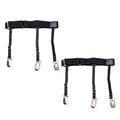 Men Shirt Stay Belt With Non-slip Locking Clips Gentleman Leg Thigh Suspender Garters Strap Fashion Elastic UniformShirt Braces