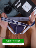 1PCS Men's PUMP! Mesh Breathable Jockstraps Elastic Waistband Quick Dry Sexy Sport Underwear