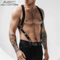 Fetish Gay Men Sexy PU Leather Harness Male Lingerie Adjustable Body Punk Style Belts BDSM Bondage Harajuku Garter For Adult