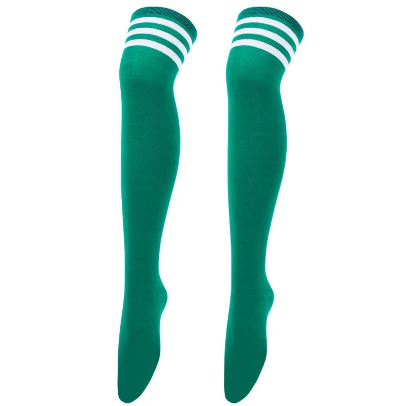 1Pair Striped Long Socks Women Sexy Over Knee Thigh High Socks Over The Knee Stockings Ladies Girls Warm Long Tube Socks ﻿