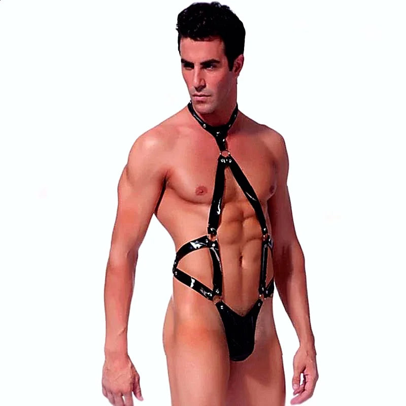 Gay Rave Harness Male Leather Chest Crossed Sexy Lingerie For Men Adult Sex Toys Full Body Bondage Clothes Sexy Party Clubwear