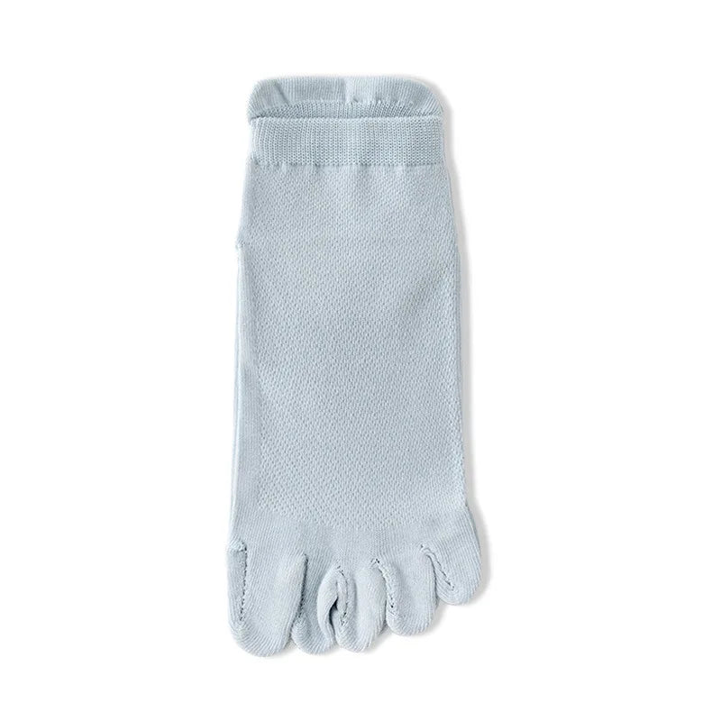Unisex Toe Socks Men And Women Fingers Sock Breathable Pure Cotton Sports Sock Mesh Deodorant Sweat Absorption Solid Color Socks